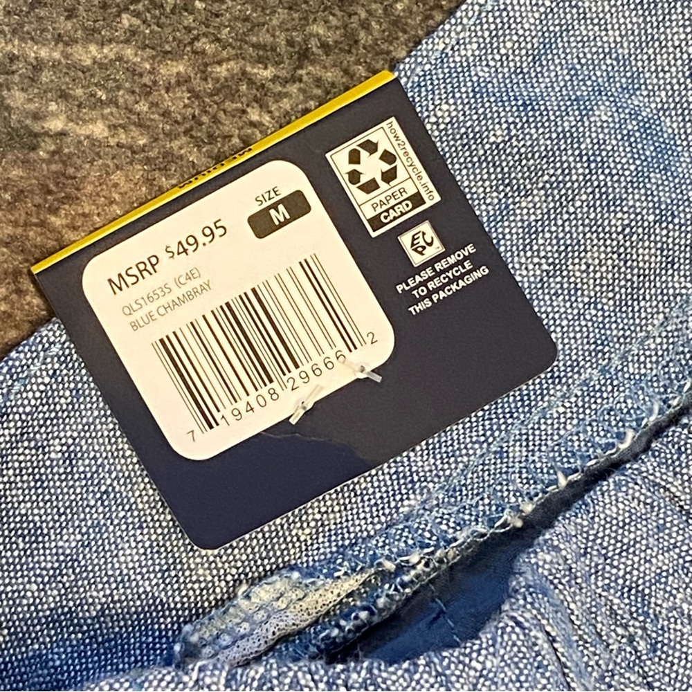 New with Tags GAP Women's Light Blue Chambray Linen-Blend Shorts Size Medium - Picture 7 of 10